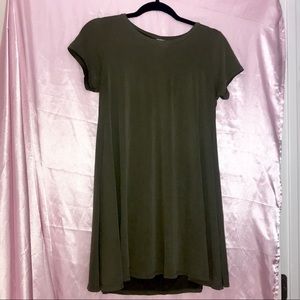 Francesca’s Olive T-Shirt Dress Medium